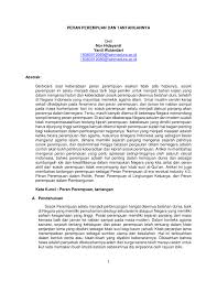 Analisis perilaku kewiraswastaan wanita desa dalam meningkatkan kesejahteraan keluarga di desa kawungcarang, kecamatan sumbang, kabupaten dati ii banyumas. Pdf Peran Perempuan Dan Tantangannya