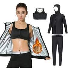 Kit Conjunto Academia Feminino Casaco Calça Top Efeito Sauna