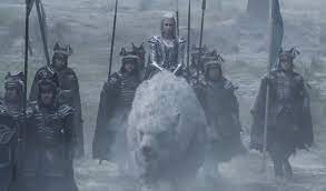 Emily Blunt Riding A Polar Bear It S The New Huntsman Winter S War Trailer Huntsman Huntsman Movie War