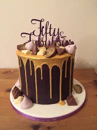 50th Birthday Cake Ideas For Mom Purple And Gold Drip Cake For 50th Birthday Dripcakes 50thbirthday 50thbirthdaycake Glutenfreecake Drip Cakes Cake 50th Birthday Cake