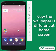 If you do not want to use the android lock screen, please disable it through. How To Set An Image As Wallpaper Programmatically In Android Geeksforgeeks
