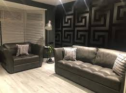 Versace Greek Key Black Wallpaper 935234 Home Decor Hull Limited Black Living Room Black Living Room Decor Luxury Bedroom Master