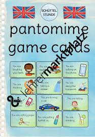 Pantomime Game Cards Present Progressive Unterrichtsmaterial Im Fach Englisch In 2020 Present Progressive Pantomime Unterrichtsmaterial