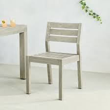 Portside Outdoor Folding Textilene Bistro Chair Weathered Gray West Elm Dining Chairs Outdoor Dining Furniture Outdoor Dining Chairs