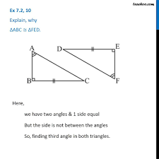 Two flat surfaces intersect to form a (n) _______________. Ex 7 2 10 Explain Why Triangle Abc Congruent Fed Class 7