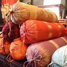Decorative Indian Silk Sari Velvet Bolster Pillows Indian Home Decor Indian Decor Spa Decor
