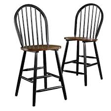Sauder 415094 Estate Black Finish Edge Water Windsor Chair 2 Pack Dining Chair Set Chair Set Dining Chairs