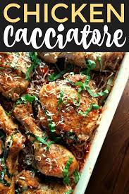 Classic Chicken Cacciatore An Authentic Italian Recipe For Chicken Braised In A Rustic T Italian Chicken Recipes Cacciatore Recipes Italian Recipes Authentic