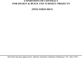 1.1 addendum no.i to the conditions of contract pwd form db (rev. Government Of Malaysia Standard Form Of Design Build Turnkey Contract Pwd Form Db T Pdf Free Download
