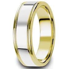 Classic Wedding Band for Men & Women 18k 2-Tone Gold Ring
