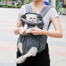 Doglemi Pet Outing Backpack Dog Shoulder Chest Bag Breathable Mesh Dog Cat  Bag, Size:M(Gray)