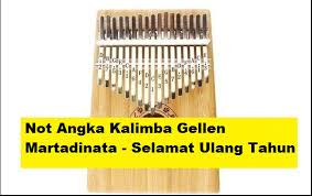 Not Angka Kalimba Gellen Martadinata Selamat Ulang Tahun Calonpintar Com