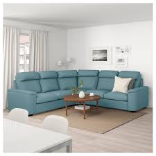 Lidhult Corner Sleeper Sofa 5 Seat Gassebol Blue Gray Ikea Sofa Back Cushions Sectional Sleeper Sofa Sofa Set