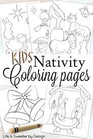 It has mary, joseph, and baby jesus in the manger. Nativity Color Pages Life Is Sweeter By Design