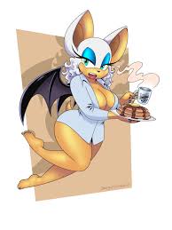 24611 - safe, artist:omegasunburst, rouge the bat (sonic), bat, fictional  species, mammal, mobian, anthro, sega, sonic the hedgehog (series), 2018,  big breasts, bottomless, breasts, cleavage, female, high res, nudity,  partial nudity, solo,
