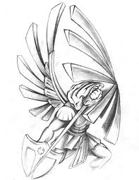 Although these tattoos are created with black and white ink, you can go for colored version as well. Saint Michael Tattoo Drawing Cute Simple Tattoos