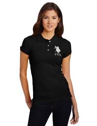 Black And White Polo Shirt U S Polo Assn Juniors Solid Polo With Big Pony Black White Polo Assn Polo Shirt Women Polo