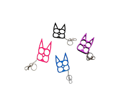 The ears give an excuse for cute sharpness. Cat Self Defense Keychain Various Colors The Well Armed Woman