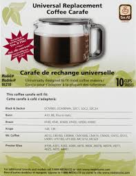 Black And Decker One Cup Coffee Maker Replacement Parts Parts And Accessories 99565 Universal Replacement Coffee Carafe Medelco 10 Cups Buy It Now Only 12 5 On Ebay Parts Ac Coffee Carafe Carafe 10 Things