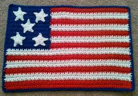 7.5 skeins of red heart super saver yarn; Just Keep Stitching American Flag Placemat Crochet Placemats Small American Flags Crochet For Beginners Blanket