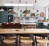 Tour this dark green Shaker kitchen with a secret pantry