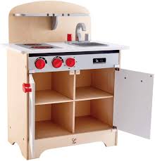 Hape gourmet play kitchen starter kit is a highly detailed pretend play cooking set that will inspire your little budding chef to cook up and serve their delicious meals all day long.with the pretend cooking set's wooden pot, pan, plates and accessories, your child has everything they need to cook their favorite. Amazon Com Hape Gourmet Kitchen Toy Fully Equipped Wooden Pretend Play Kitchen Set With Sink Stove Baking Oven Cabinet Turnable Knobs Spice Shelf Red Toys Games