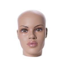 feminine head baldhead skin color