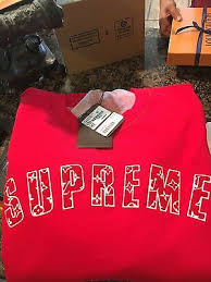 I bought this hoodie on ebay a long time ago and didn't think it was going to come in. Supreme X Louis Vuitton Crew Neck Sweater Ebay