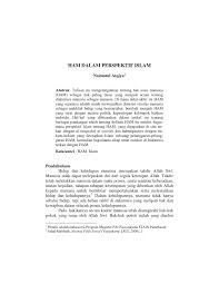 Pdf Ham Dalam Perspektif Islam