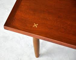 Mid Century Danish Modern Walnut Coffee Cocktail Table Bench By American Of Martinsville Atomic Age Vintage Retro Danish Modern Furniture Furniture Inspiration