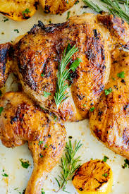 Place chicken on grill skin side up. Lemon Rosemary Spatchcock Chicken Simply Delicious