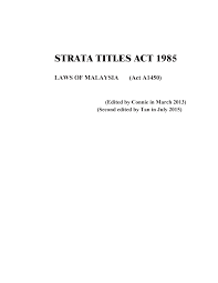 Unpublished thesis, international islami c university, malaysia. Http People Utm My Tlchoon Files 2015 09 Comparision Strata Titles Act 1985 2013 Pdf