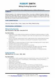 Coding Specialist Resume Samples Qwikresume