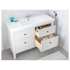 Hemnes Odensvik Bathroom Vanity White Runskar Faucet 123x49x89 Cm Ikea Canada Ikea White Vanity Bathroom Sink Cabinet Ikea Hemnes