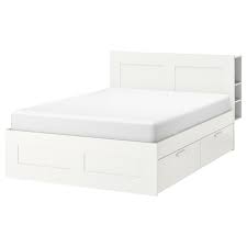 Just get the required equipment, do the math and cut the wooden frames as per your check out this diy platform bed with storage cubbyholes. Brimnes Bed Frame W Storage And Headboard White Luroy Ikea