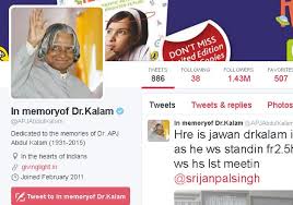 apj abdul kalam twitter account to