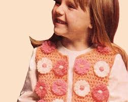 Girl crochet bolero pattern. Vintage crochet pattern. PDF pattern crochet.  Crochet vest pattern.