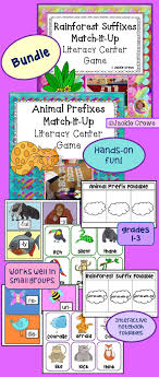 Here Are Both Of My Hands On Prefix Suffix Literacy Centers In The Rainforest Suffix Literacy Center Vocabulary Activities Teaching Reading Literacy Centers