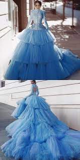 Das perfekte hochzeitskleid für jede frau. Vintage Brautkleider Frabig Blau Hochzeitskleider Spitze Mit Armel Hochzeitskleid Blau Brautkleid Vintage Hochzeitskleid