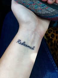 Stevie Nicks Has Anyone Ever Written Anything For You Meaning Redeemed Tattoo Wrist Tattoos For Women Christian Wrist Tattoos Redeemed Tattoo