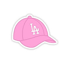 Dodgers Pink La Hat Sticker Etsy Stickers Stickers Pink