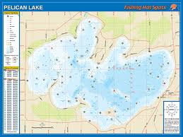 Pelican Lake Oneida Co Wi Fishing Map