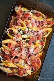 Sausage Spinach Ricotta Stuffed Pasta Shells Recipe Shell Pasta Recipes Stuffed Pasta Shells Pasta Dishes