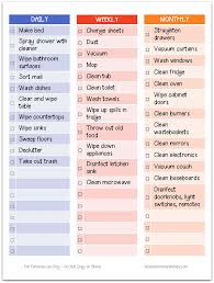 Printable Cleaning Schedule