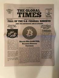 The currency began use in 2009 when its implementation was released as. Lynx Art Collection On Twitter Introducing The Global Times Bitcoin Newspaper From The Year 2044 We Made This Novelty Piece As A Fun Futuristic Paper It S An Actual Physical Newspaper With Our