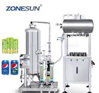 4 Heads Carbonated Drinks Metal Ring Pull Cans Mixing Filling Machine