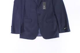 Details About Alfani Mens Blazer Navy Blue Size 42r Traveler Classic Fit Two Button 360 154