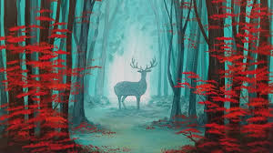 Select any of these landscape silhouette pictures. Easy Beginner Tutorial Autumn Forest Landscape With Deer Silhouette Acrylic Painting Live Paintingsuppliesstore Com