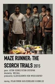 That's down a bit from the maze runner 's $32.5 million this weekend last year, but the difference is small enough that a good performance on sunday and slight increases in the actuals for. Maze Runner Scorch Trials Poster Maze Runner Film Posters Minimalist Iconic Movie Posters