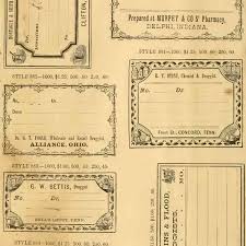 Downloadable prescription bottle templates : 5 Sets Of Free Vintage Labels